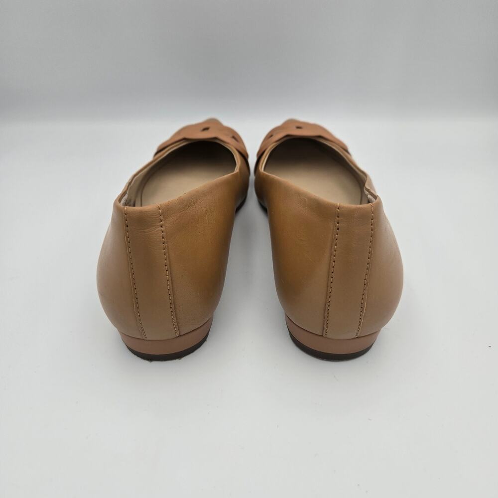 Vionic Tan Pointed-Toe Flats with Interlocking Loop Detail - Picture 5 of 9